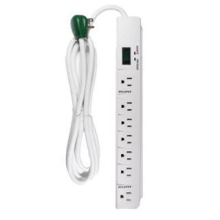 Power By Go Green 7 Outlet Surge Protector w/ 6 ft. Heavy Duty Cord GG 17636