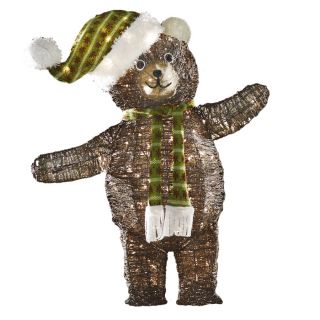 Holiday Living 2.9 ft Lighted Bear Outdoor Christmas Decoration with White Incandescent Lights