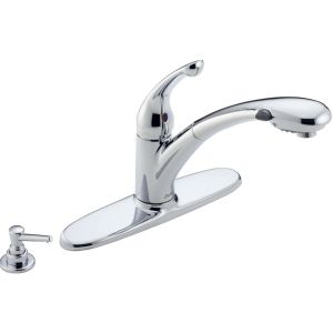 Delta Faucet 470 PROMO DST Signature Polished Chrome  Pullout Spray Kitchen Faucets