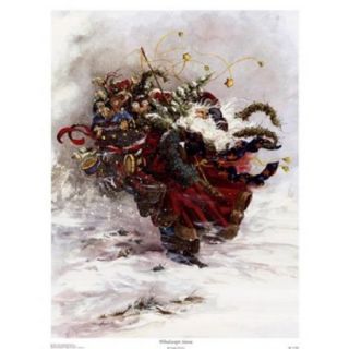 Windswept Santa Poster Print by Peggy Abrams (13 x 17)