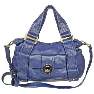 Open Box   Michael Kors Dark Blue Leather Shoulder Satchel Bag