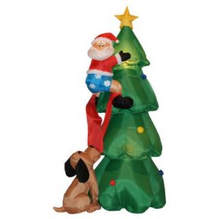 BZB Goods 6 ft. Christmas Tree with Santa and Dog Decoration