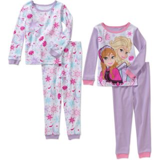Disney Frozen Baby Toddler Girl Cotton Pajamas, 2 Sets