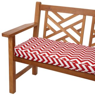 Red Chevron 48 inch Indoor/ Outdoor Corded Bench Cushion   15851576