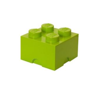 LEGO Friends Storage Brick 4   9.84 in. D x 9.92 in. W x 7.12 in. H Stackable Polypropylene in Lime Green 40030645