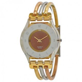 Swatch Skin Classic Tri colored Stainless Steel Ladies Watch SFK240A