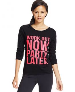 Material Girl Juniors Work Out Graphic T Back Top, Only at