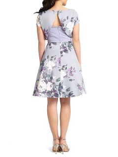 Ariella Melody Box Top Printed Short Dress Lavender