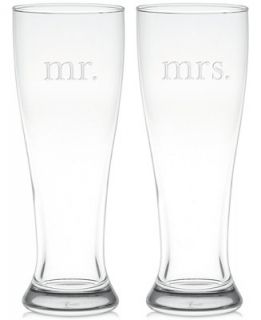 Mr. & Mrs. Pilsner Glasses, Set of 2   Shop All Glassware & Stemware