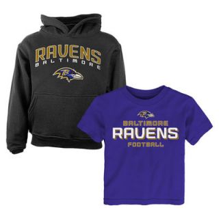 Baltimore Ravens Toddler T Shirt & Hoodie Set   Purple/Black