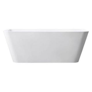 Avanity Piron 5.25 ft. Acrylic Center Drain Rectangular Bathtub in White Gloss ABT1530 GL