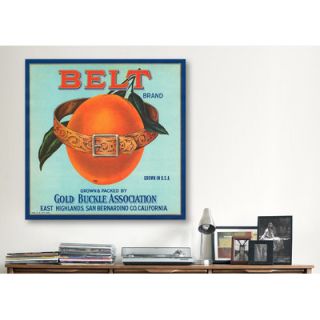 Belt Brand Oranges Vintage Crate Label Canvas Wall Art by iCanvas