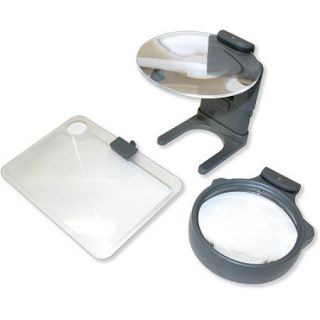 Carson Optical 3 in 1 LED Lighted Hands, Free Hobby Magnifier