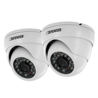 Defender Pro 800TVL Ultra High Resolution Widescreen Indoor/Outdoor Dome Security Cameras (2 Pack) 21319
