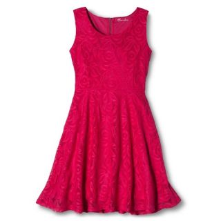 Girls Floral Lace Overlay Dress