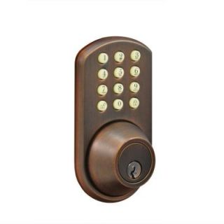 Morning Industry Single Cylinder Oil Rubbed Bronze Touch Pad Electronic Deadbolt HF 01OB