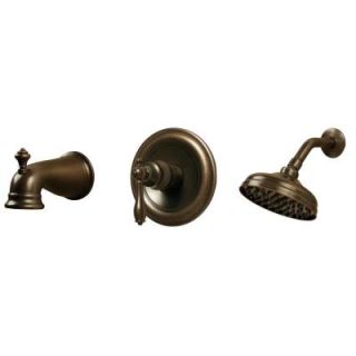 Glacier Bay Estates Single Handle 1 Spray Tub and Shower Faucet in Heritage Bronze 874 5196H
