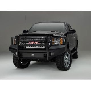 Fab Fours   Fab Fours Front Full Grille Guard Ranch Bumper (Black) GM07 K2160 1   Fits 2007 to 2013 GMC 1500