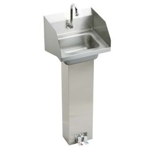 Elkay CHSP1716LRSC Universal Stainless Steel  Pedestals Single Bowl Bathroom Sinks