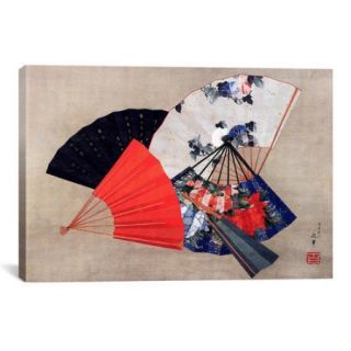 iCanvas 'Five Fans' by Katsushika Hokusai Graphic Art on Canvas