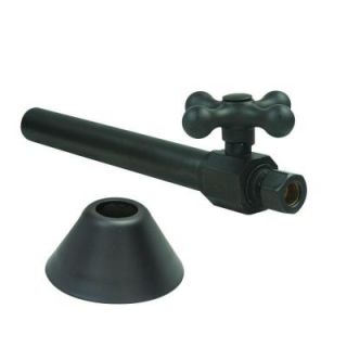 BrassCraft 1/2 in. Nom Sweat x 3/8 in. O.D. Comp 1/4Turn Straight Ball Valve, 5 in. Ext, X Handle, Bell Flange in Oil Rubbed Bronze XKTCS41BX BZ