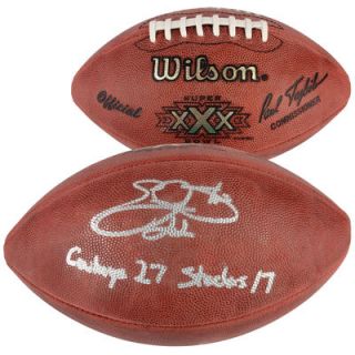 Emmitt Smith Dallas Cowboys  Authentic Autographed Super Bowl XXX Football with Cowboys 27 Steelers 17 Inscription