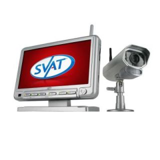 SVAT 4 Channal Digital Wireless DVR Security System with 7 in. LCD Monitor and Long Range Night Vision Camera GX301 010