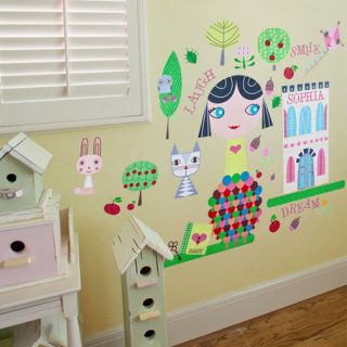 140 Piece Lisa Paper Doll Peel and Place Wall Decal Set by Oopsy Daisy