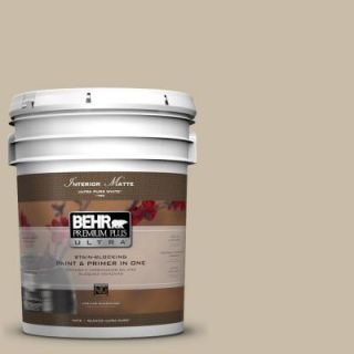 BEHR Premium Plus Ultra 5 gal. #ECC 64 1 Jungle Khaki Flat/Matte Interior Paint 175405