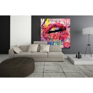 Fluorescent Palace Acrylic Lips Graphic Art on Wrapped Canvas