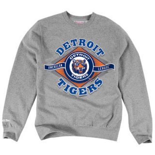 Detroit Tigers Mitchell & Ness 1st Inning Crew Sweatshirt   Gray
