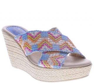 Spring Step Textile Slide Wedge Sandals   Amore —