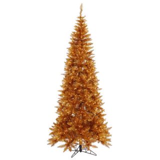 Vickerman 9 Copper Slim Fir Artificial Christmas Tree with 700 LED