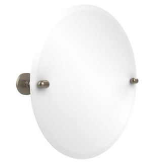 Allied Brass Tango Collection 22 in. x 22 in. Frameless Round Single Tilt Mirror with Beveled Edge in Antique Pewter TA 90 PEW