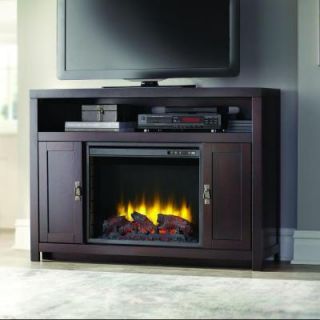 Home Decorators Collection Shavano 48 in. Media Console Electric Fireplace in Ebony Oak 238 46 75M Y