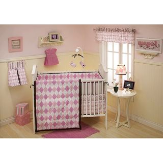 Little Bedding by NoJo   Ivy League Argyle 4 Piece Crib Bedding Set, Pink