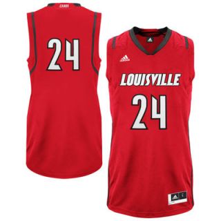 adidas Louisville Cardinals #24 Replica Basketball Jersey   Red
