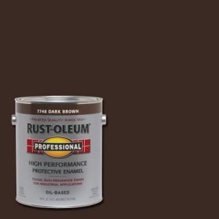 Rust Oleum Professional 1 gal. Dark Brown Gloss Protective Enamel (Case of 2) 7748402