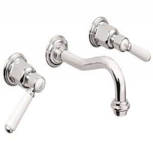 California Faucets TO 6903L SC Crystal Cove Satin Chrome  Three Handle Tub & Shower Faucets