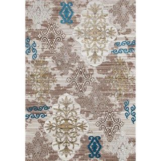 Persian Rugs Tribal Medallions Beige Multi Colored Area Rug (710 x 10