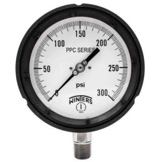 Winters Instruments PPC Series 4.5 in. Black Phenolic Case Process Pressure Gauge with 1/2 in. NPT LM and Range of 0 300 psi PPC5067R1