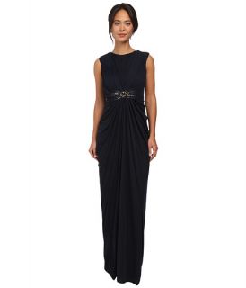 Adrianna Papell Cap Sleeve Stretch Tulle Gown