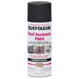 Rust Oleum Stops Rust 12 oz. Carbon Black Roof Accessory Spray Paint (6 Pack) 285227