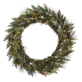 36 in. Vallejo Mixed Pine Prelit Wreath   Christmas Wreaths