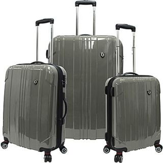 Travelers Choice TC8000 Sedona 3 Piece Expandable Spinner Luggage Set, Pewter