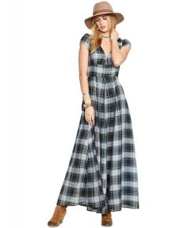 Denim & Supply Ralph Lauren Plaid Surplice Maxi Dress   Dresses