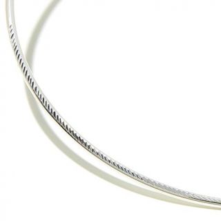 Jay King Rounded Wire Sterling Silver Collar Necklace   7873736