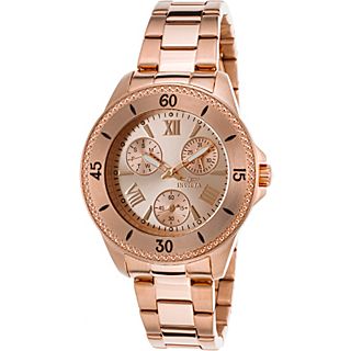 Invicta Watches Womens Angel Multi Function 18K Gold Plated Stainless Steel Watch
