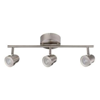 Globe Electric Hunter Collection 3 Light Brushed Nickel Track Lighting 20 Watt LED Integrated Dimmable 59020