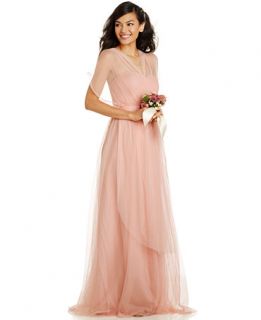 Adrianna Papell Convertible Strapless Tulle Gown   Dresses   Women